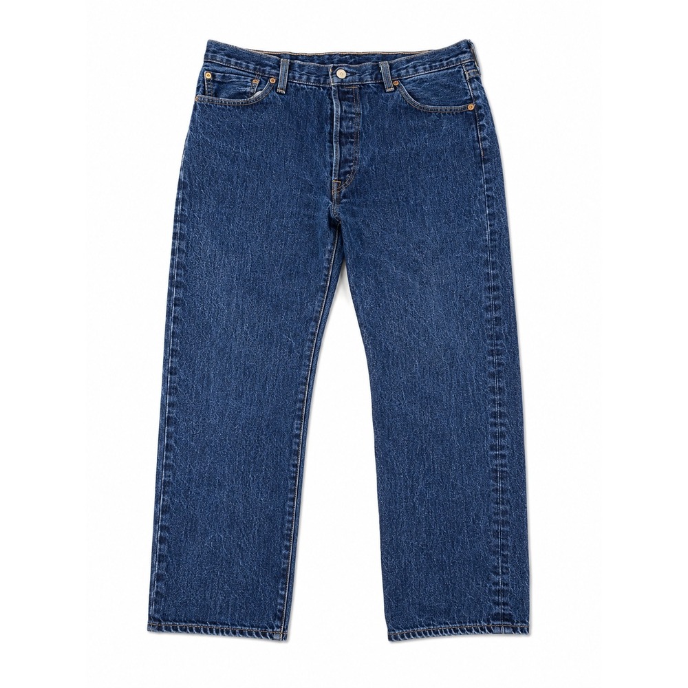 Levis 501 Original Fit Men's Dark Wash Straight Leg Button Fly Jeans 35x30